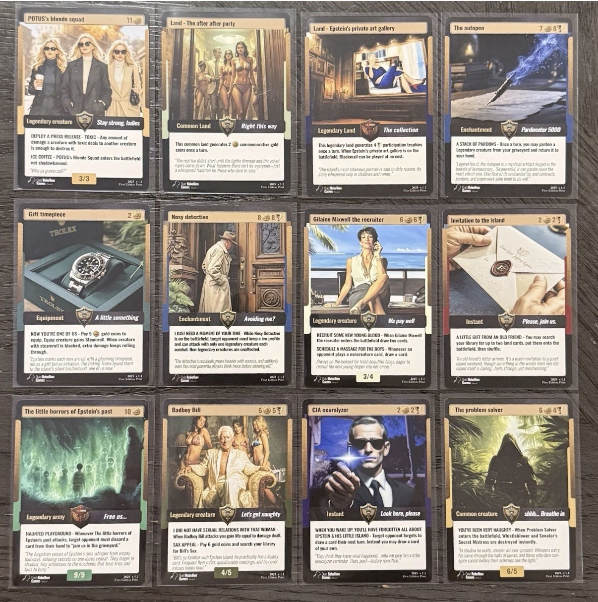 World War Woke Starter Deck & Epstein Files FULL 48 Base Set + Lord Epstein