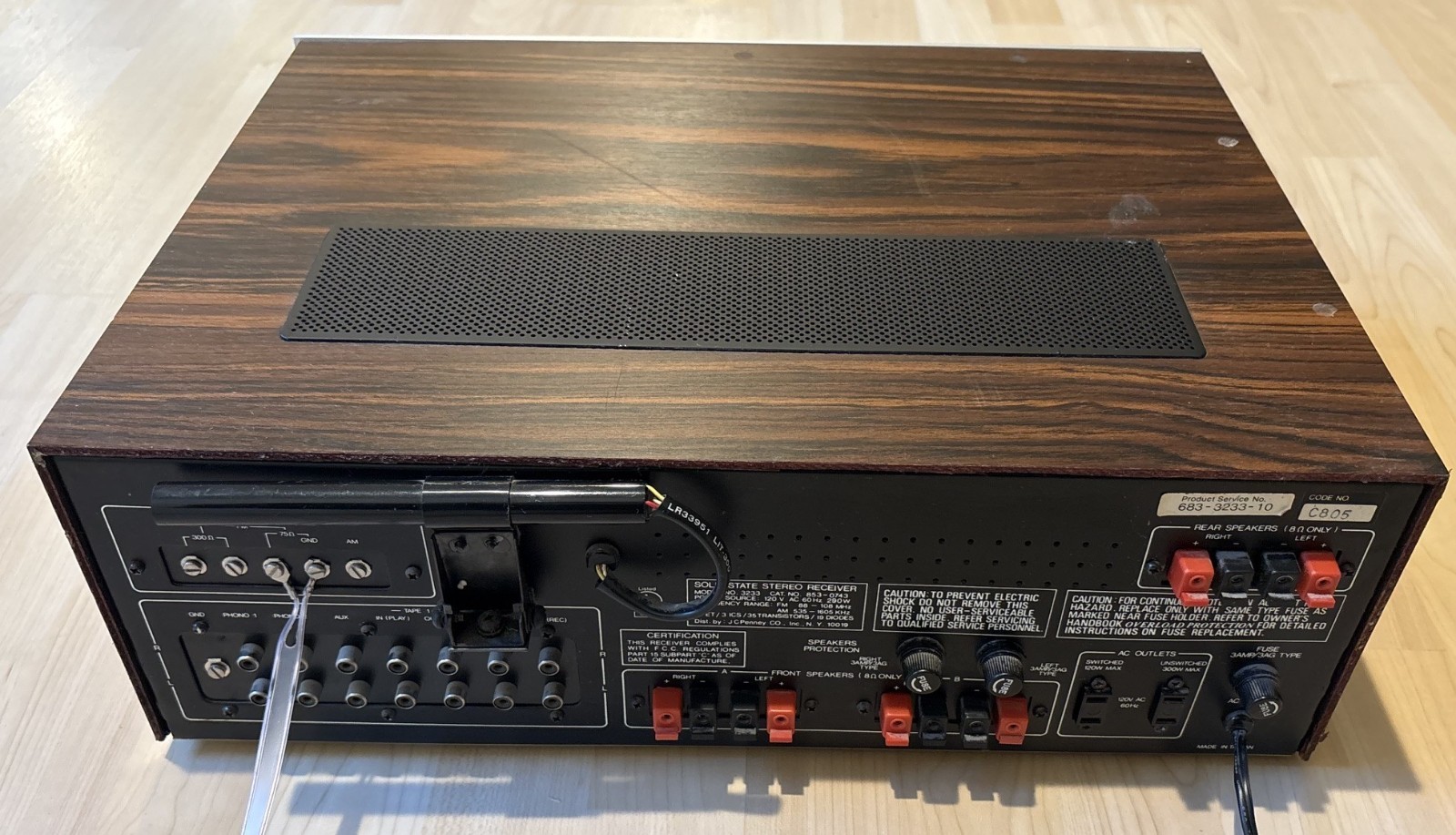 MCS Modular Component Systems 3233 Stereo Receiver AM/FM Untested