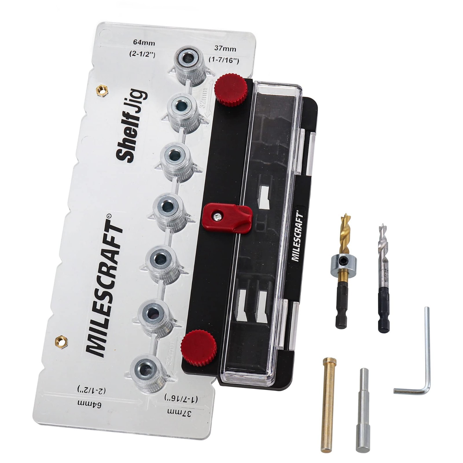 1343 Shelf Jig – Create ¼ In. and 5Mm Shelf Pin Holes for Cabinets. Standard 32M