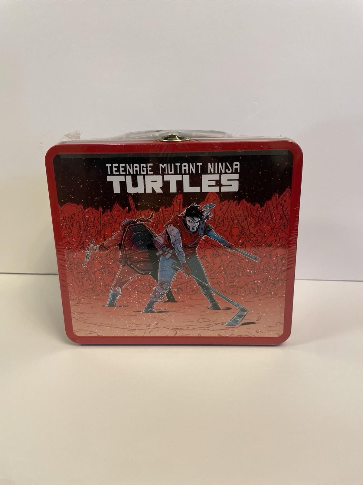 Teenage Mutant Ninja Turtles Metal Lunch Box Casey Jones And Raphael Red
