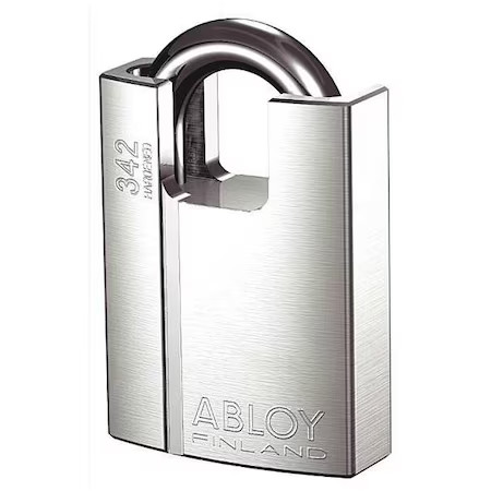 Abloy Pl342b-Kd Padlock, Keyed Different, Partially Hidden Shackle, Rectangular