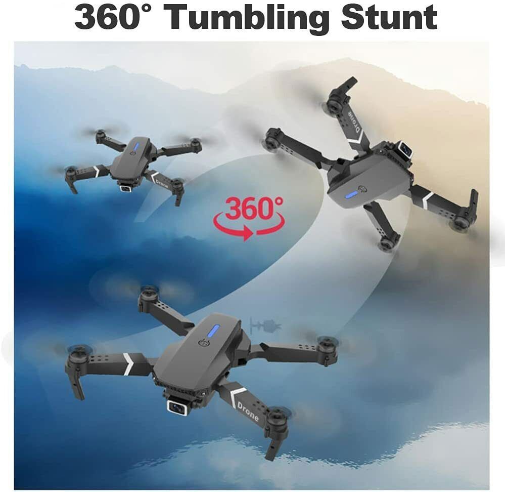 Quad Obstacle Avoidance Drone Black – Dual Battery RC Quadcopter