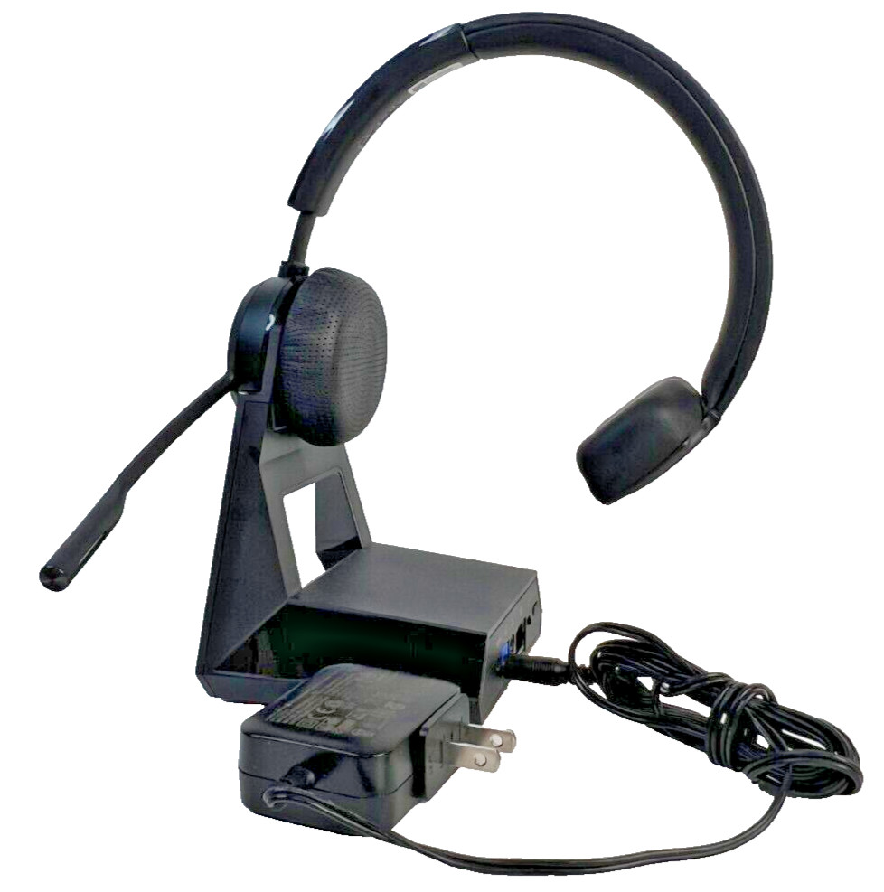 Polycom Savi 7210 Office Wireless Mono DECT On-Ear Headset System Black Tested