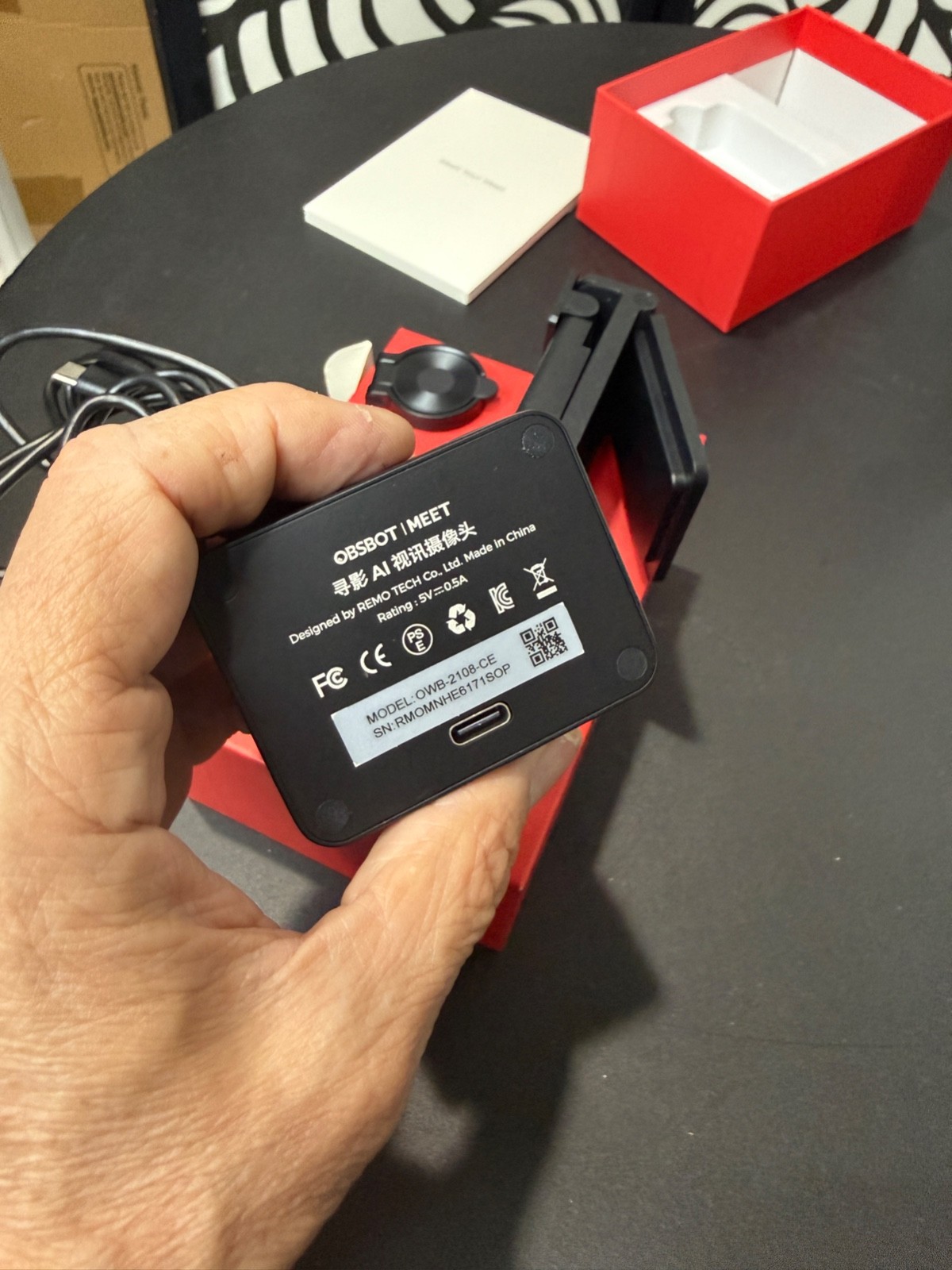 OBSBOT Meet 2-4K Webcam for PC with 1/2" Sensor, AI Framing, Autofocus, tiny