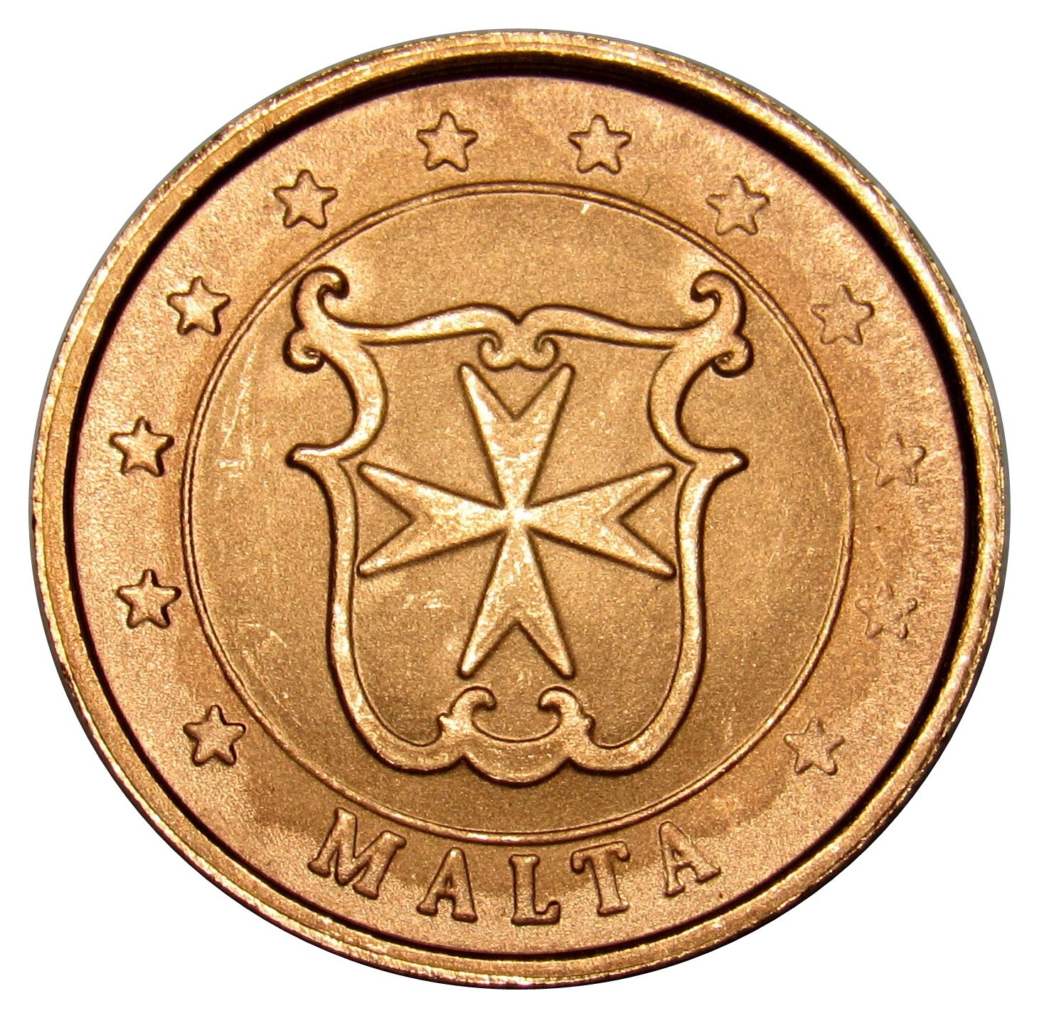Malta 1 Euro cent Fantasy Probe Specimen coin ND cross