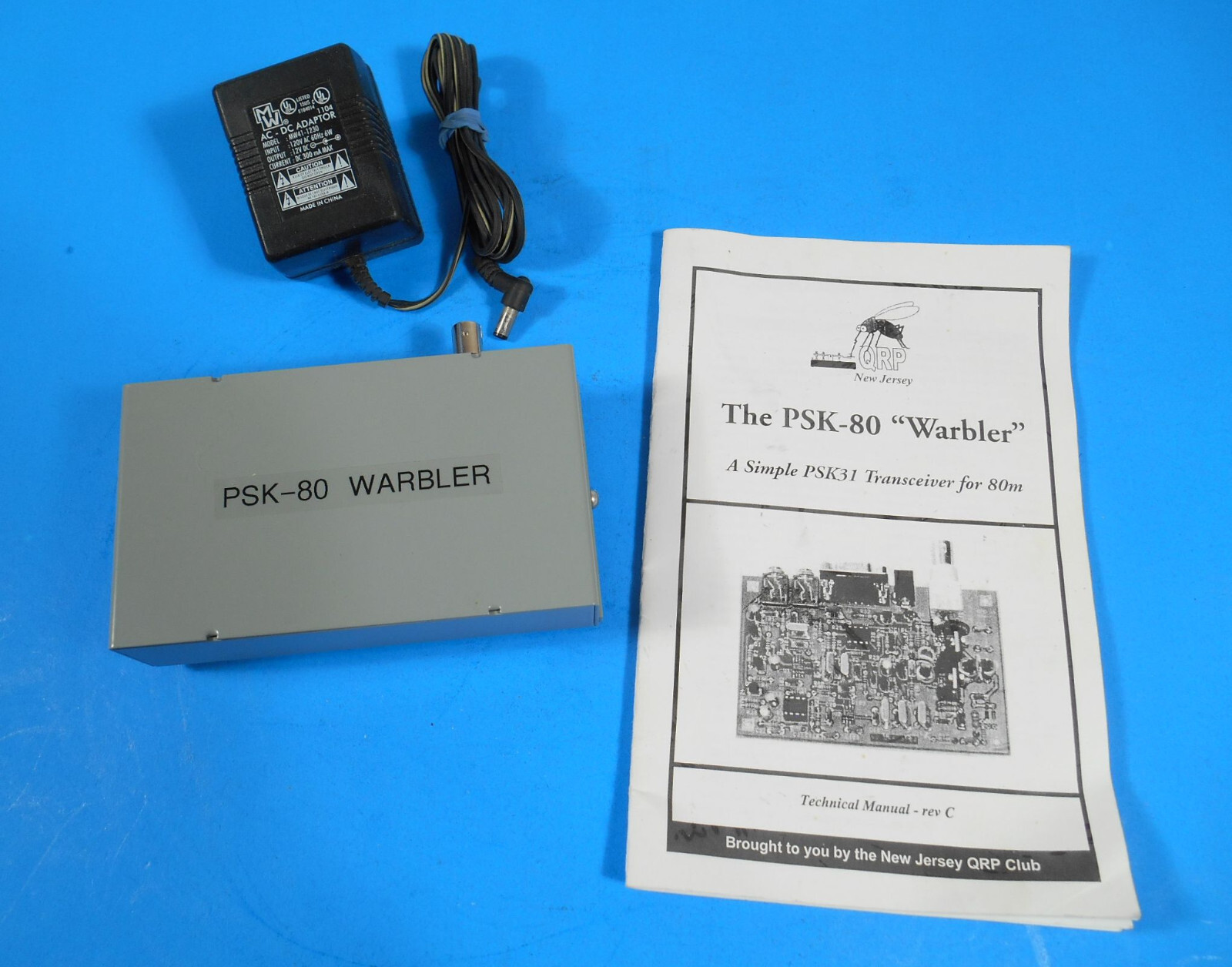 New Jersey QRP PSK-80 Warbler PSK31 Transceiver and Manual