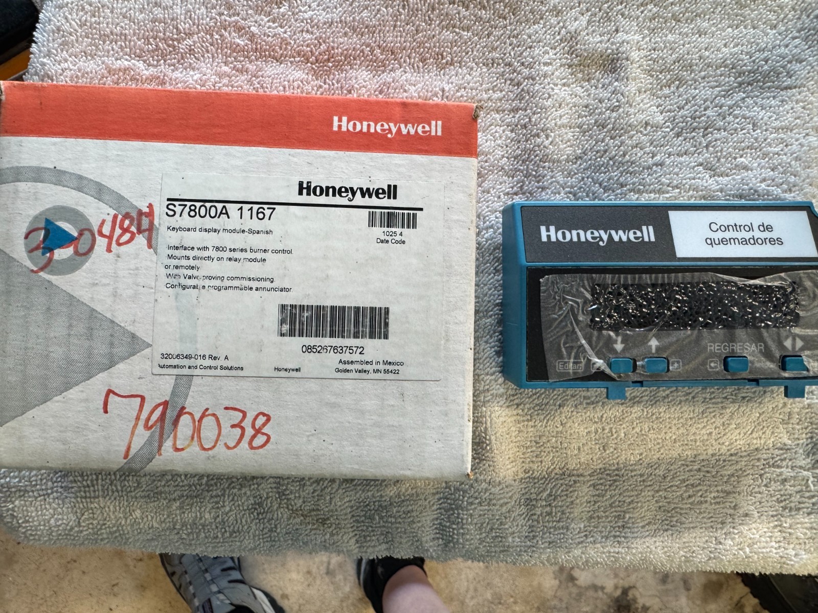 honeywell S7800A1167 display