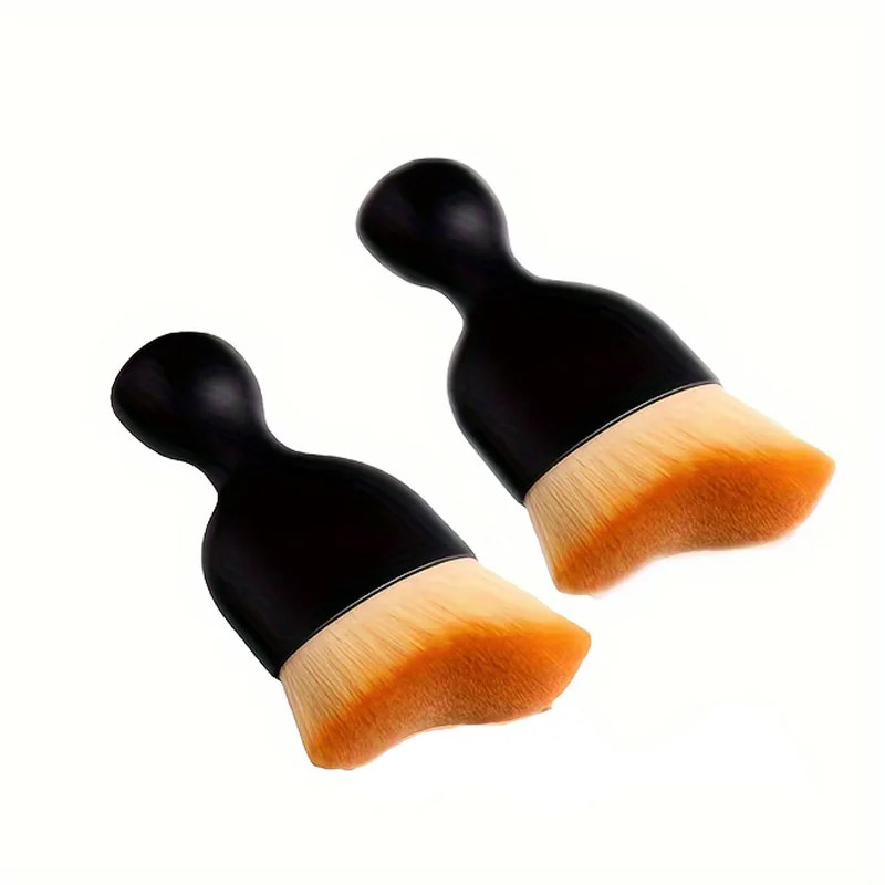 2Pcs Makeup Brush Multifunctional Wine Cup Brush Car Dust Removal Curve