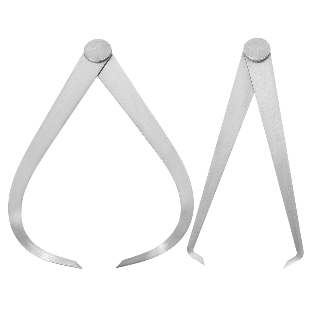 Inside Outside Calipers 200mm Firm Joint Stainless Steel Measuring Tool 1 Set
