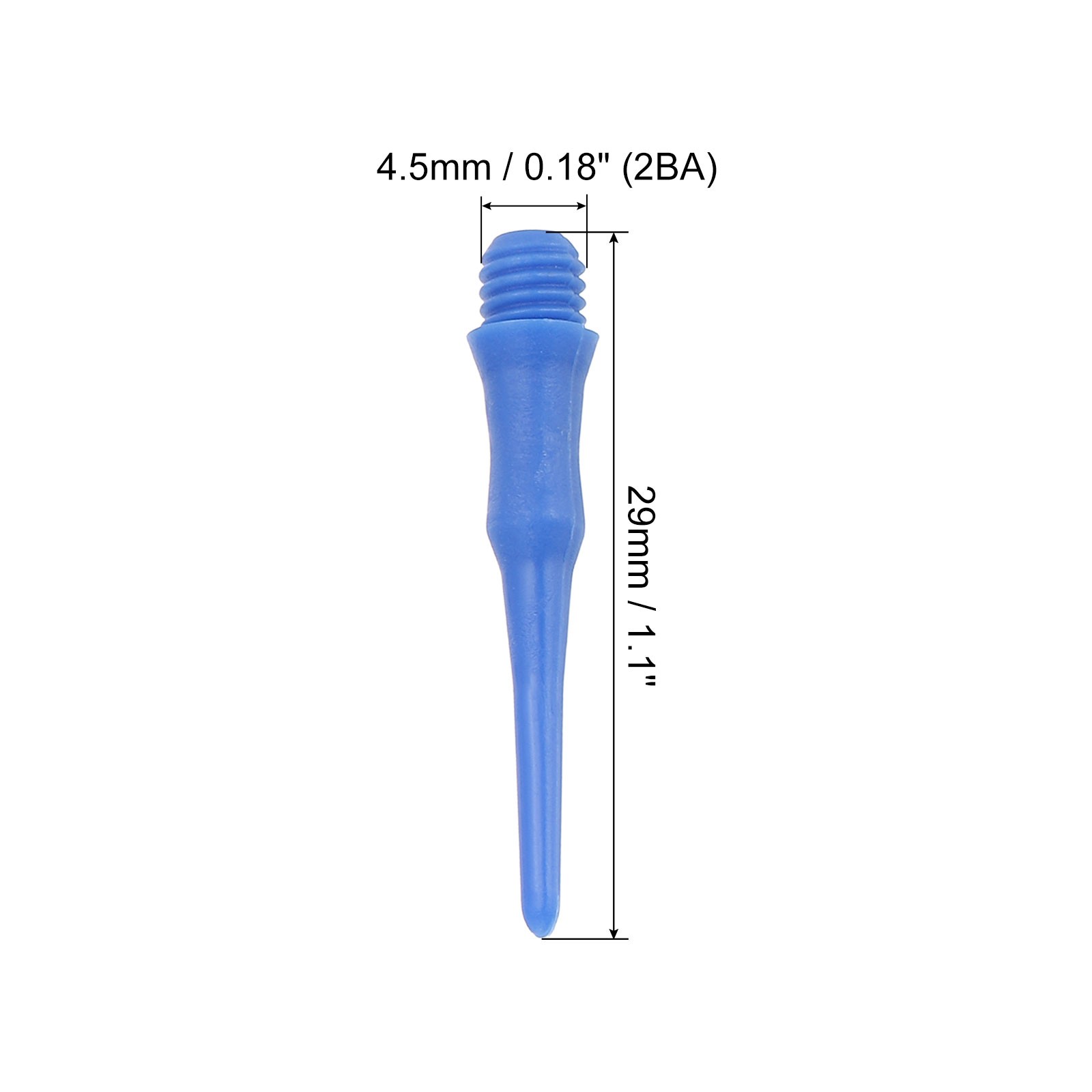 90Pcs 2BA Thread Plastic Soft Dart Tips Replacement Dart Accessories, Navy Blue