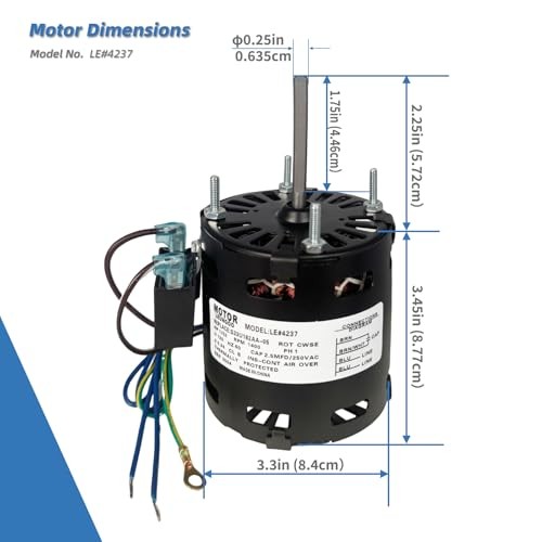 AA-4237 Fan Motor Replaces Aprilaire humidifier Blower Motor Part Number 4237
