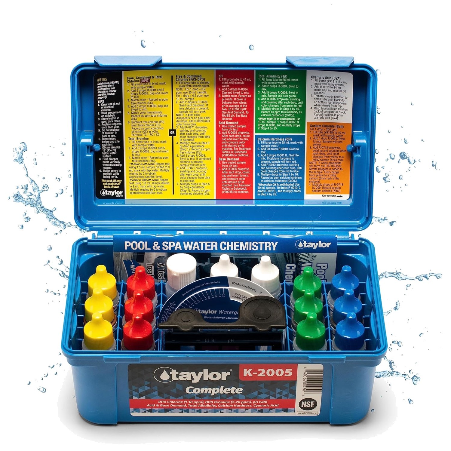 K-2005 High Range Pool  Kit - Total & Free Chlorine, Bromine & pH Control