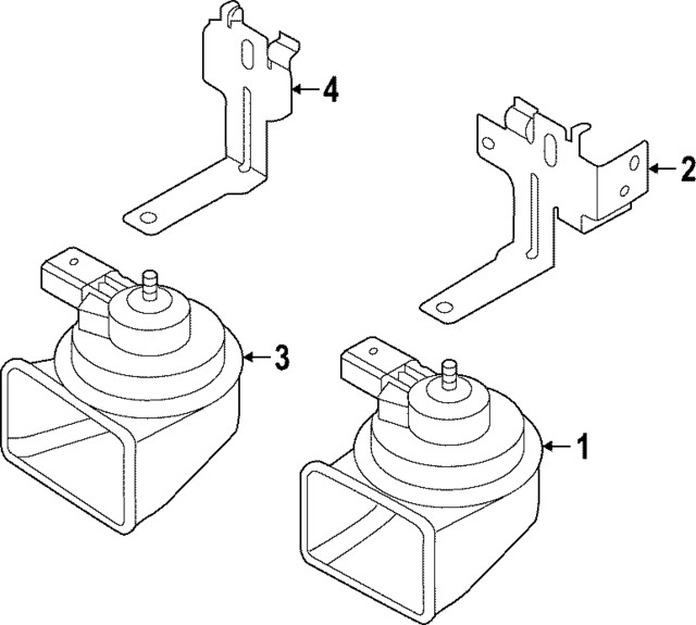 Genuine Volkswagen Low Note Horn 5WA-951-221