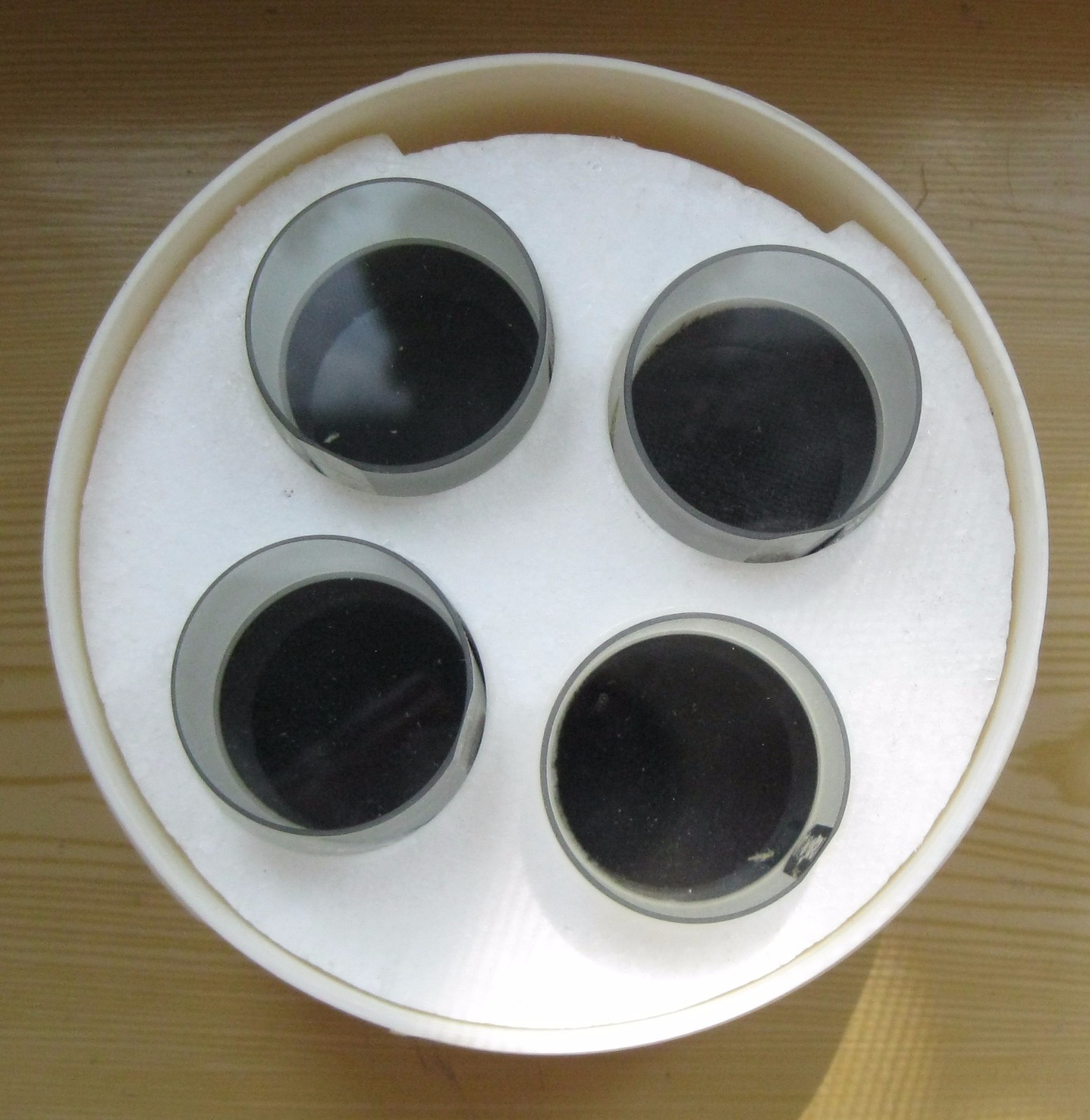 Glass Optical Flat Parallel Set  40 mm.