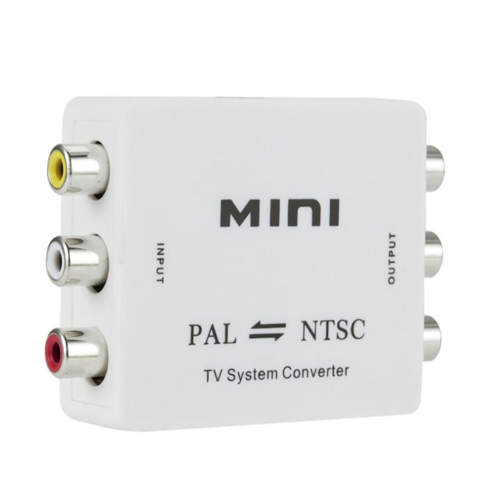 Dual-Way 3 RCA TV System Converter Format Video USB Powered PAL NTSC Converter K