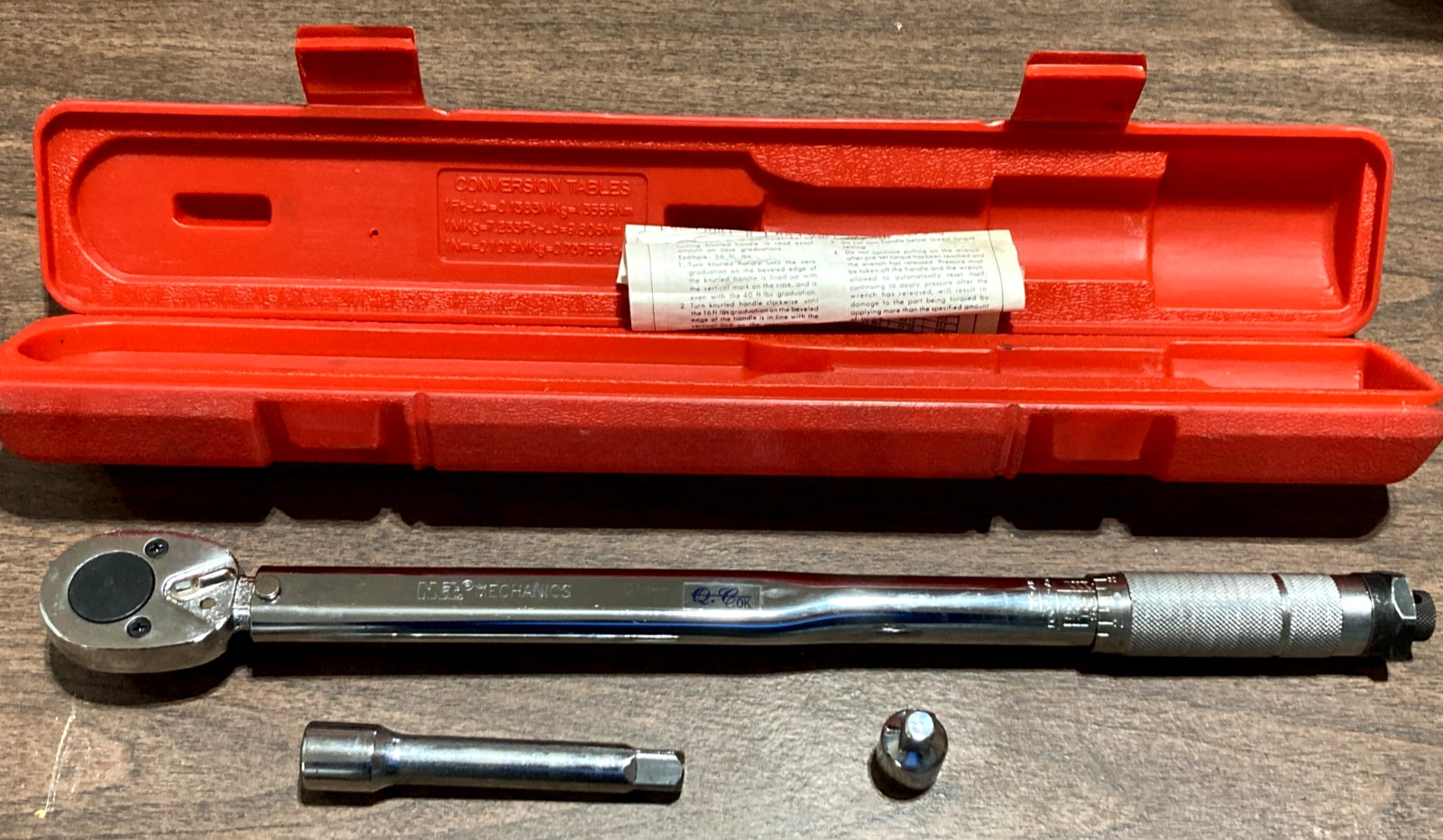Q.C OK Micrometer Adjustable Torque Wrench REAL NICE! FREE SHIP