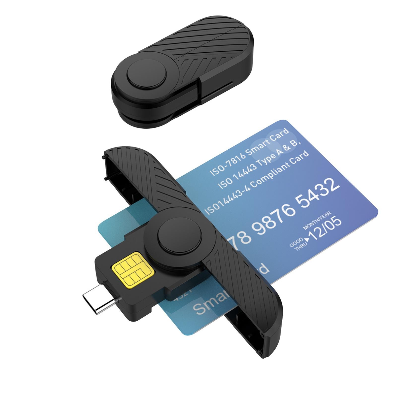 Foldable DOD Type C Common Access CAC Smart SIM Card/IC Bank Chip Card Reader a