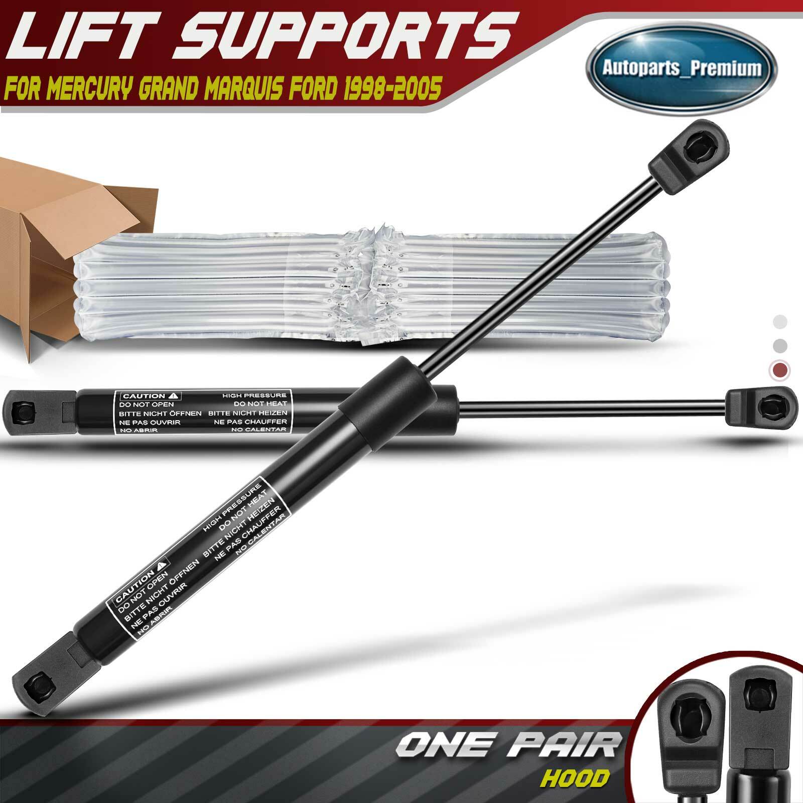 2x Hood Lift Supports Shocks Struts for Mercury Grand Marquis Ford 1998-2005