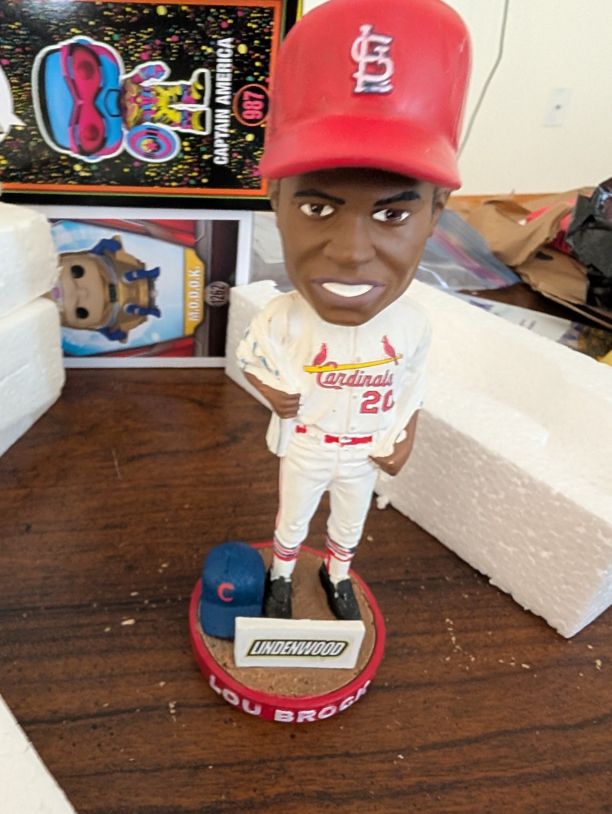 Lindenwood Lou Brock Vintage Bobblehead St. Louis Cardinals