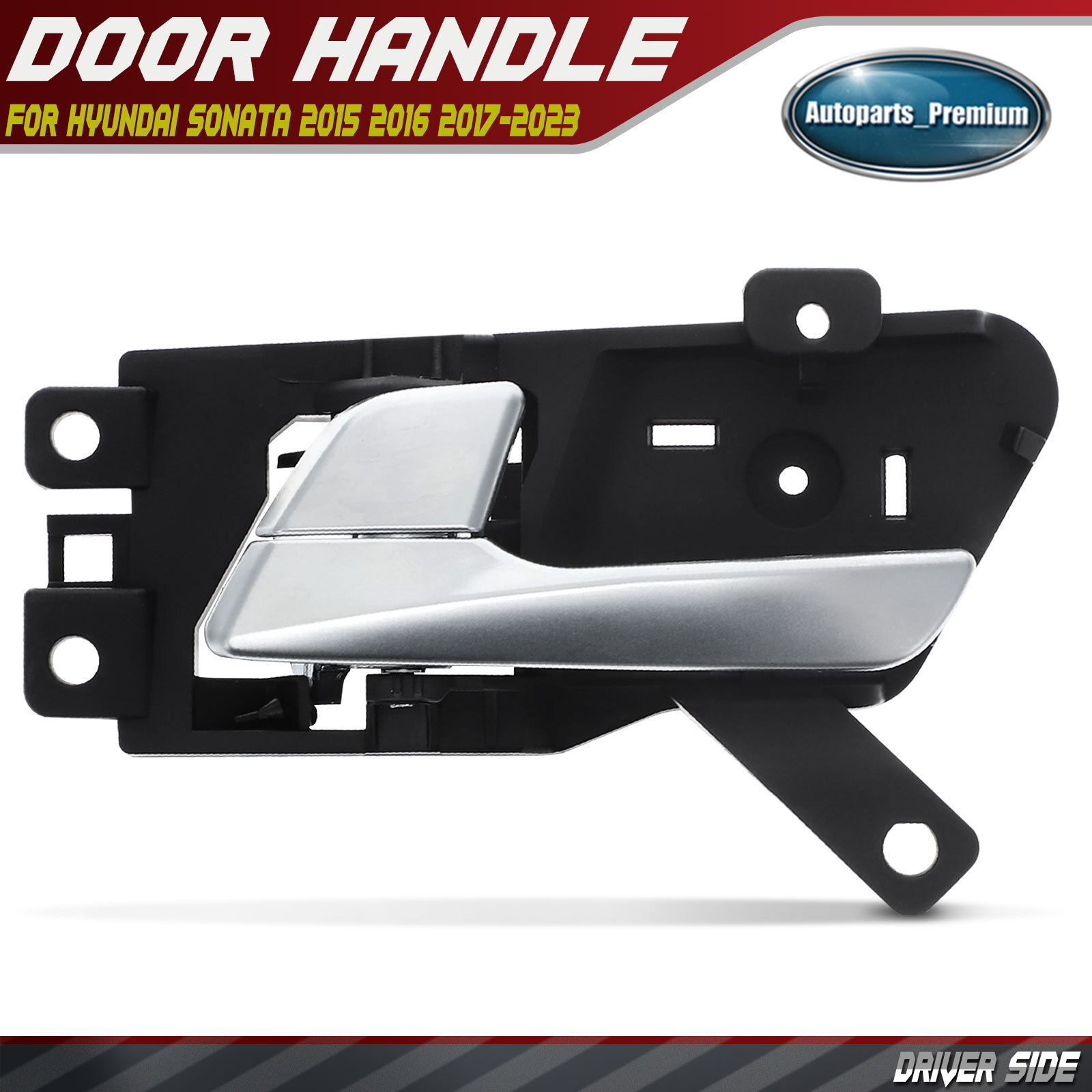 Front or Rear Driver Silver Interior Door Handle for Hyundai Sonata 2015-2023