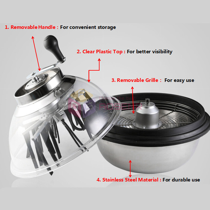 Hydroponic 16'' Leaf Bowl Grass Trimmer Twisted Spin Cut Leaf Bud Reaper Cutter