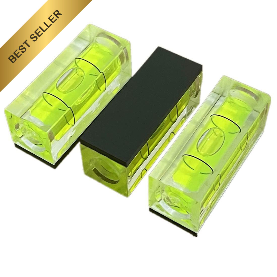 3Pcs Mini Magnetic Square Spirit Bubble Level Set Precision Horizontal Tool