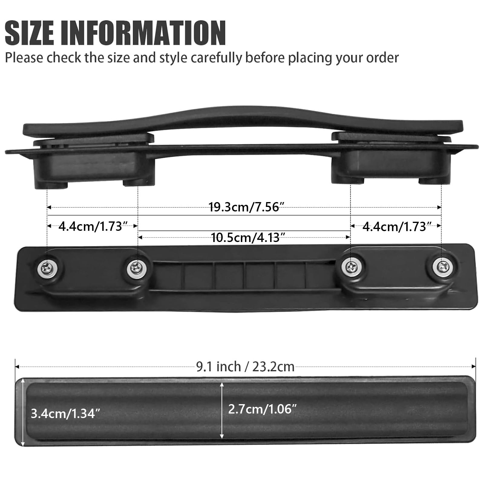Nuoze 9 inch Replacement Luggage Suitcase Handle 9.1 inches x 7.5