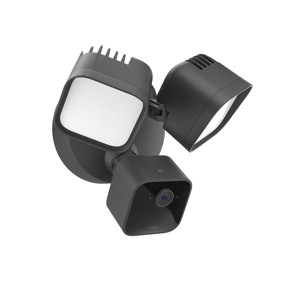 Blink Wired Floodlight Camera - Smart security camera, 2600 lumens, HD Black