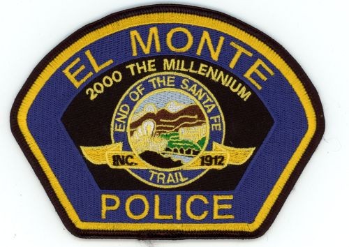 CALIFORNIA CA EL MONTE POLICE MILLENNIUM NICE SHOULDER PATCH SHERIFF