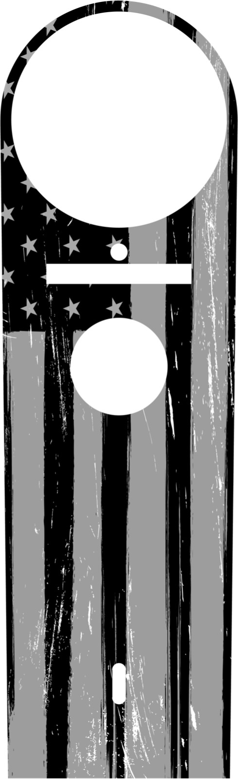 Black & Grey American Flag Metal Dash Panel Insert. Fits 94 - 07 Road Kings
