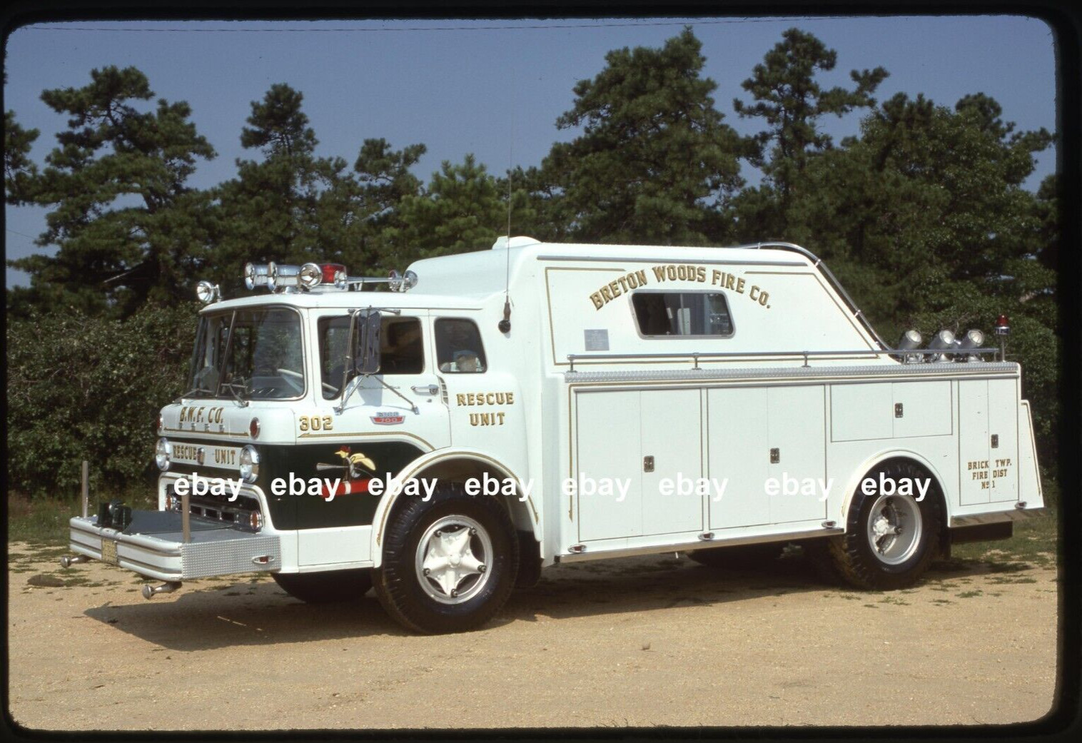 Brick Twp NJ Breton Woods FC 1964 Ford C P&L Rescue Fire Apparatus Slide.