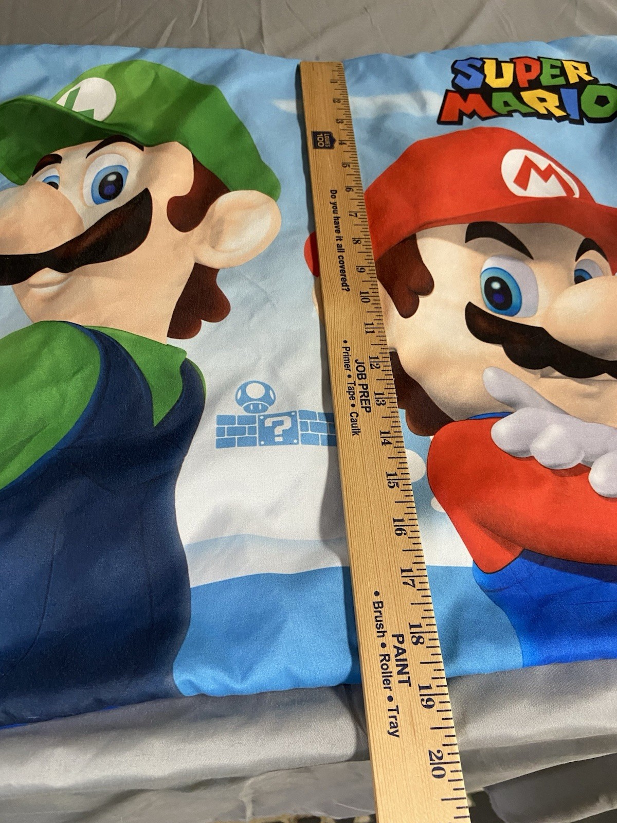 Nintendo Super Mario Polyester Video Game Pillow Case Bright Colors