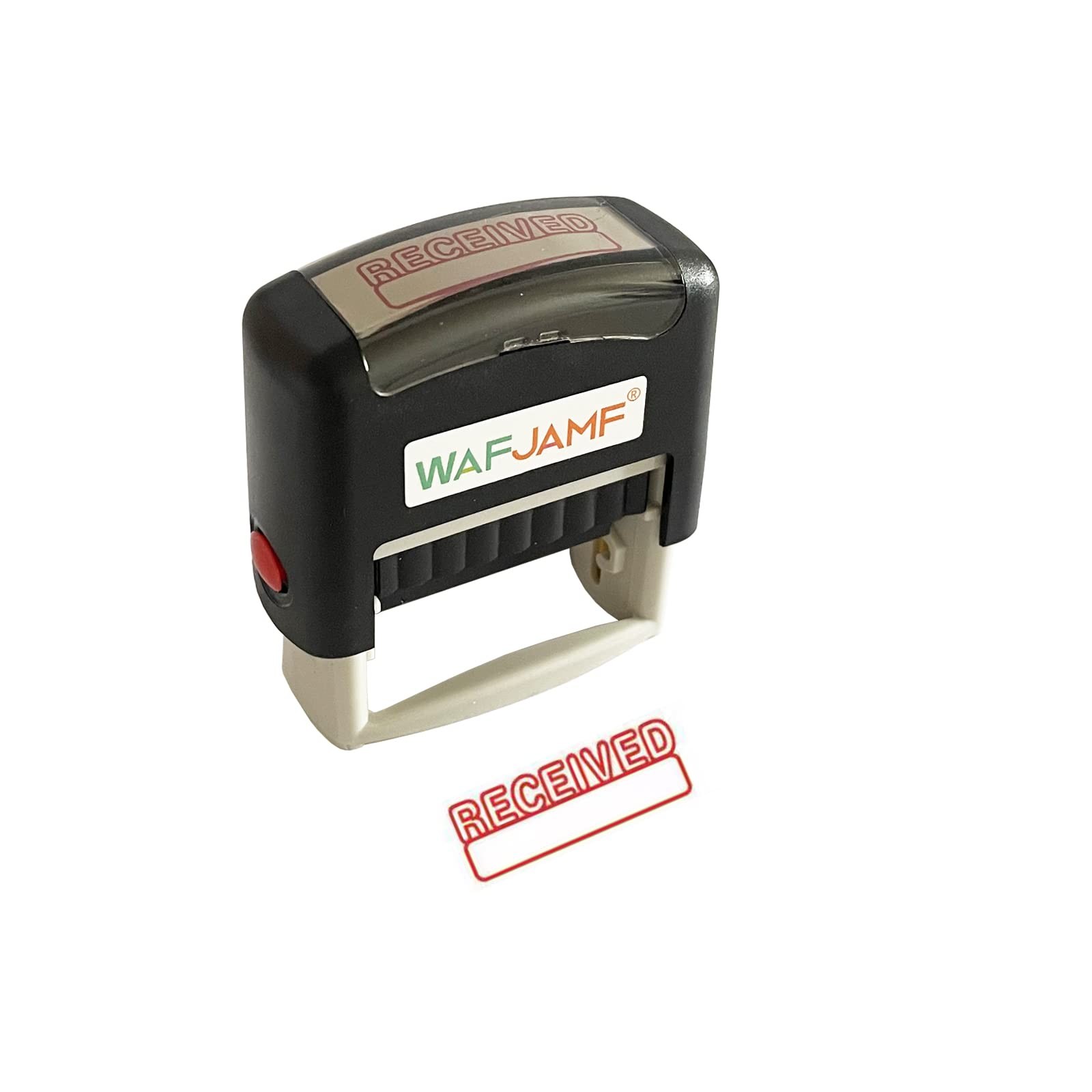 Received Stamp Self Inking Rubber Stamp Red Ink Medium, Office Professional Tool