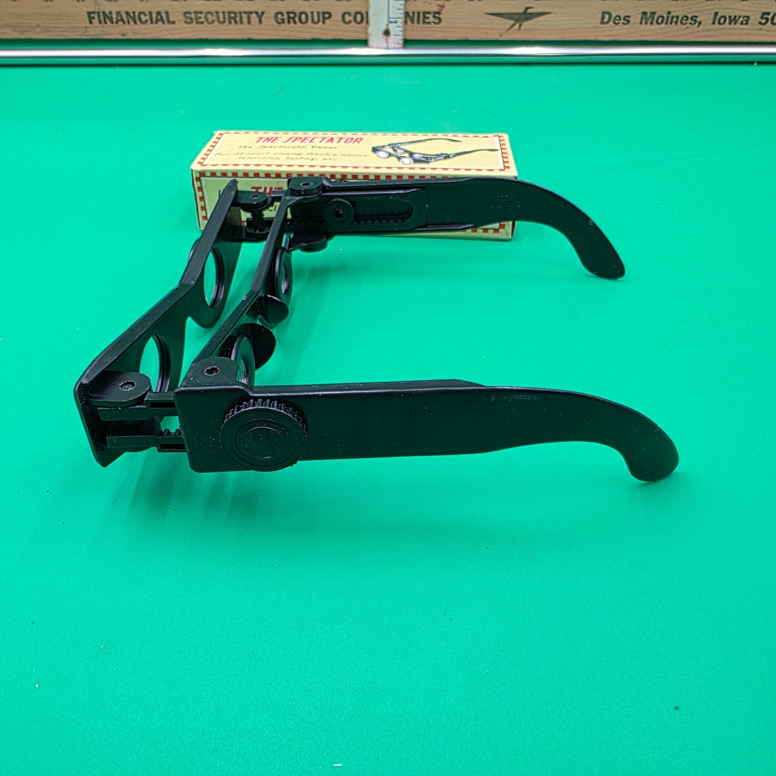 Vintage The Spectator Binocular Glasses Black Compact Viewer with Original Box