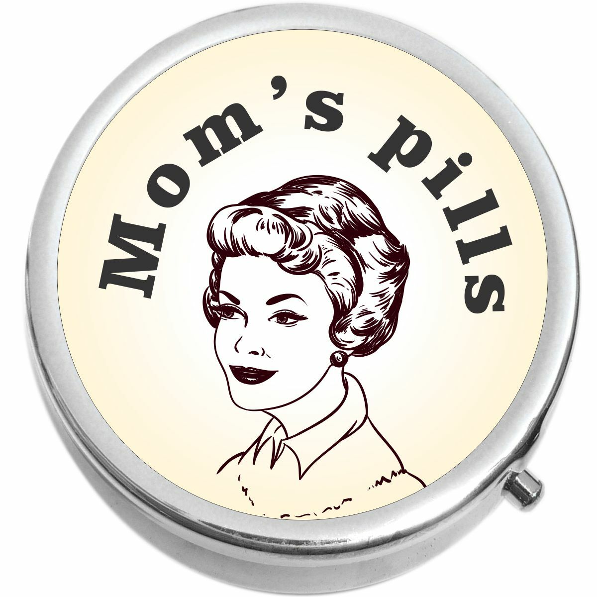 Moms Pills  Medicine Vitamin Compact Pill Box