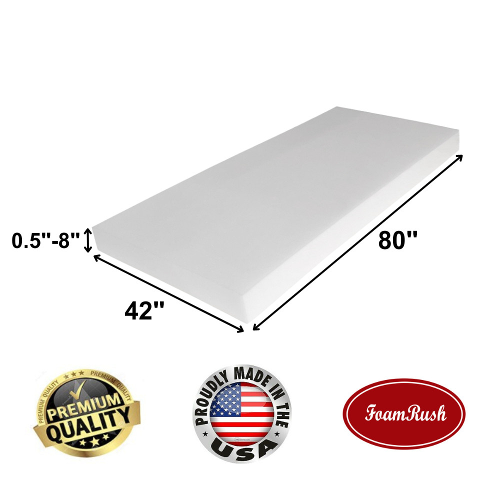 FoamRush Bunk (42" x 80") High Destiny Foam RV Mattress Medium Firm USA