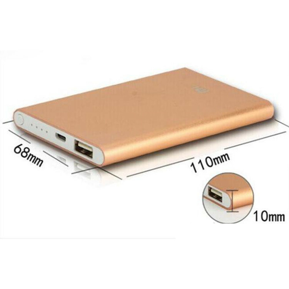 Black-Ultra-thin 10000mAh Portable External Battery Charging Power Bank