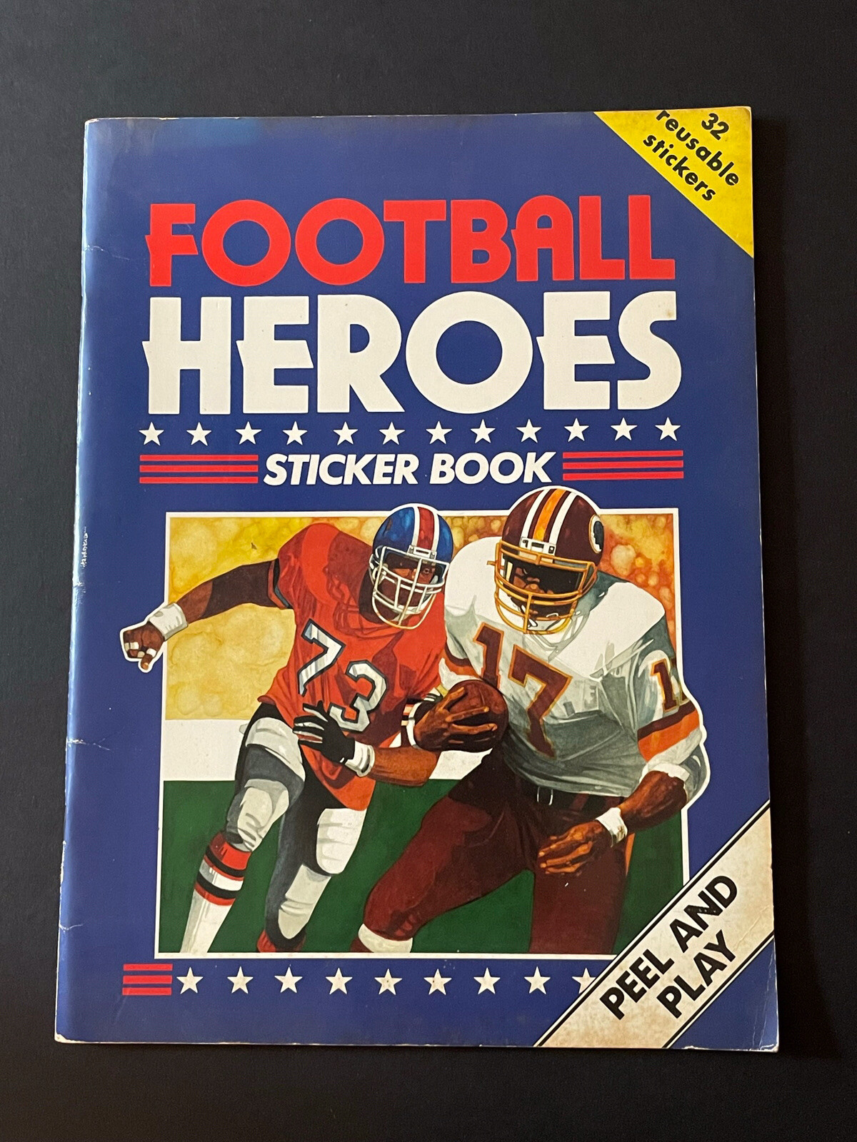 1988 Football Heroes Sticker Book Peel & Play ALL STICKERS INTACT Uncut NFL