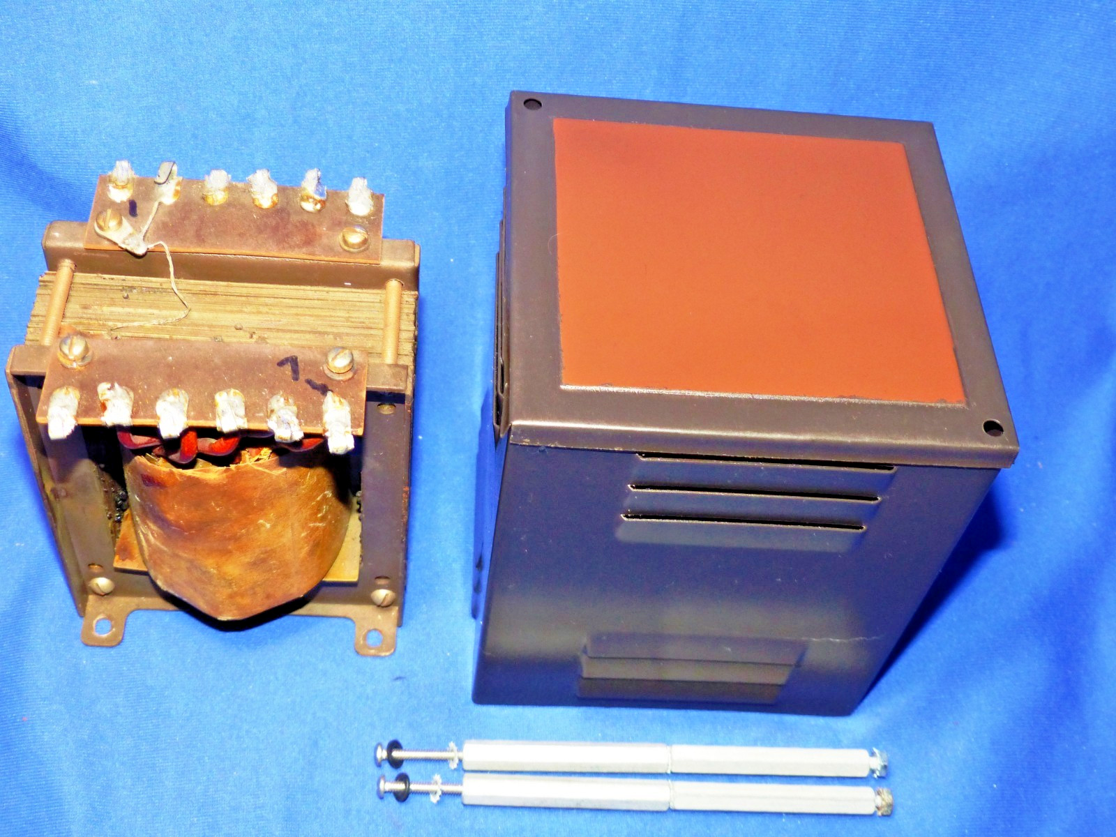 Vintage '31 KELLOGG HV Power Transformer 350V-0-350V / 5V / 2.5V / 2.5V w/encl