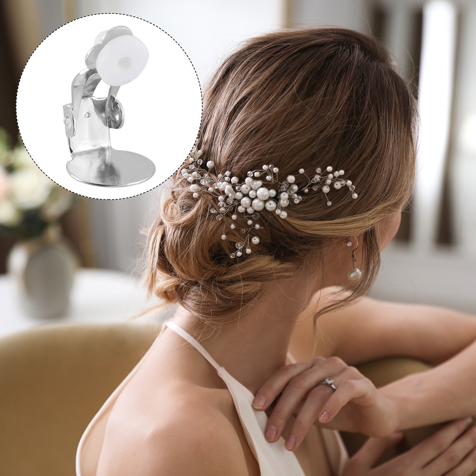 Earring Backs, 50pcs - Silicone Soft Earring Backs for Studs (White,6mm)