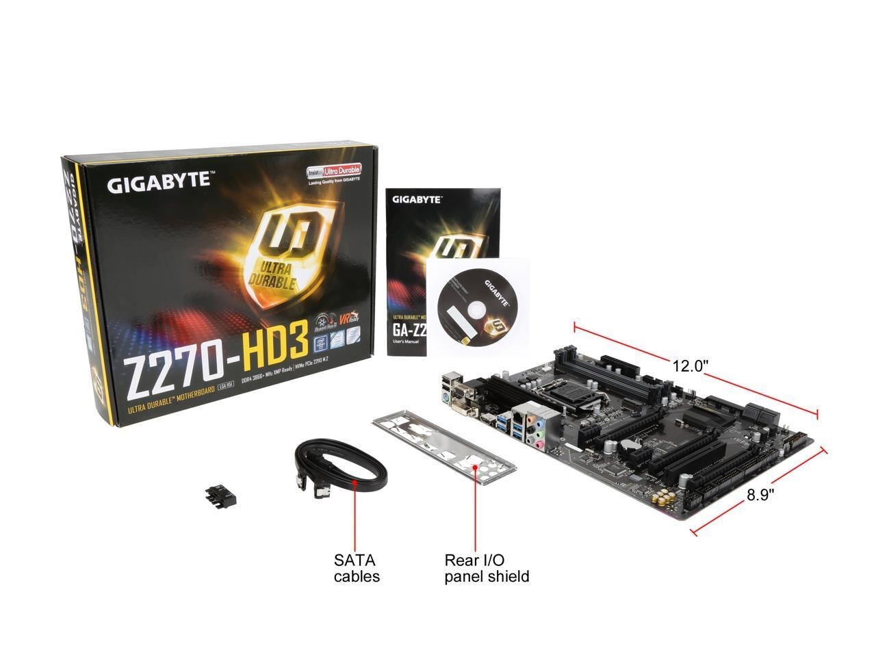 GIGABYTE GA-Z270-HD3 LGA 1151 Intel Z270 HDMI SATA 6Gb/s USB 3.1 ATX Motherboard