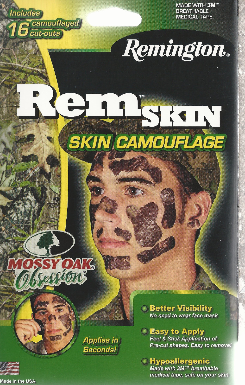 Remington Rem Skin Mossy Oak Obsession Skin Camo  3M Breathable Medical Tape