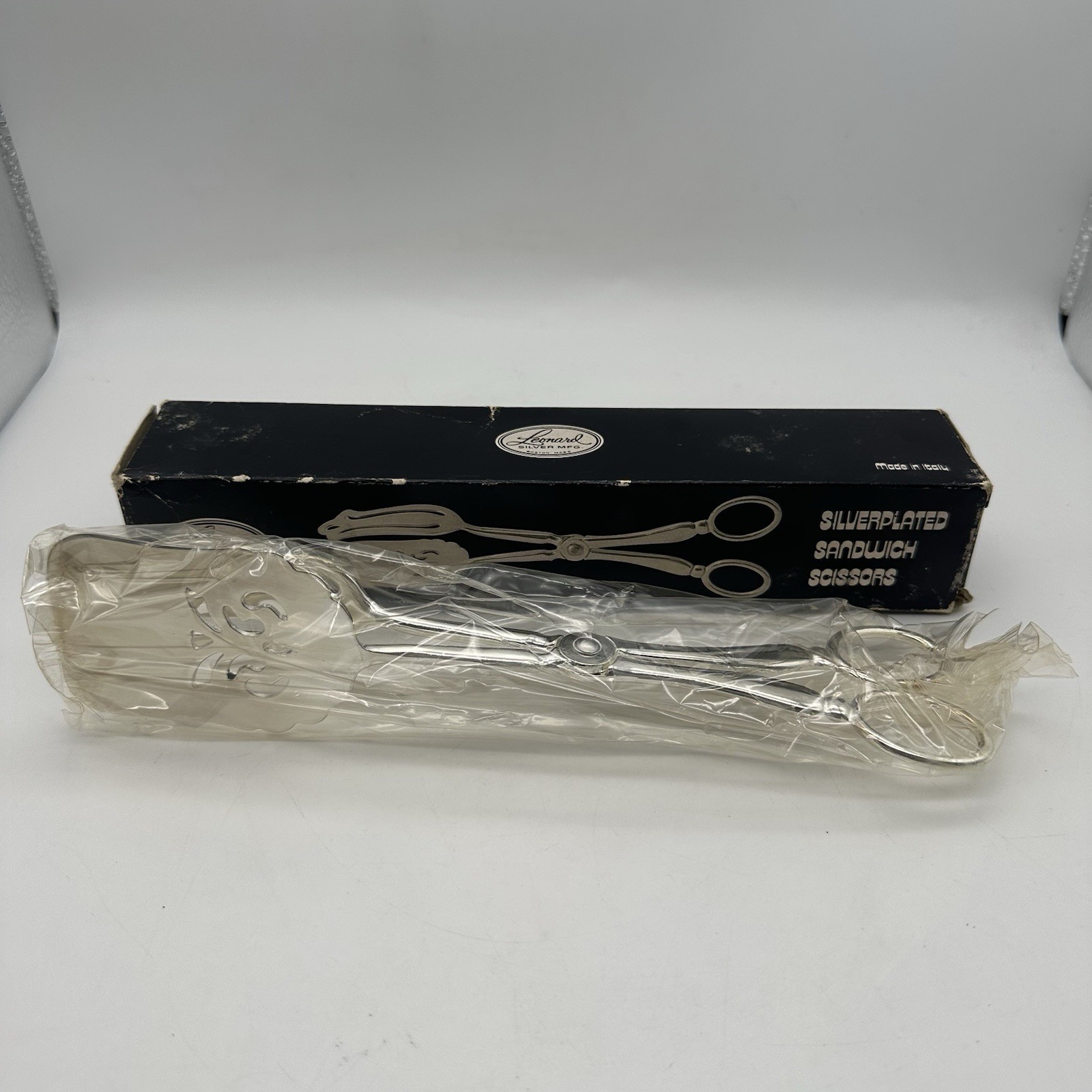 Leonard Italy Silverplated Sandwich Scissors #303