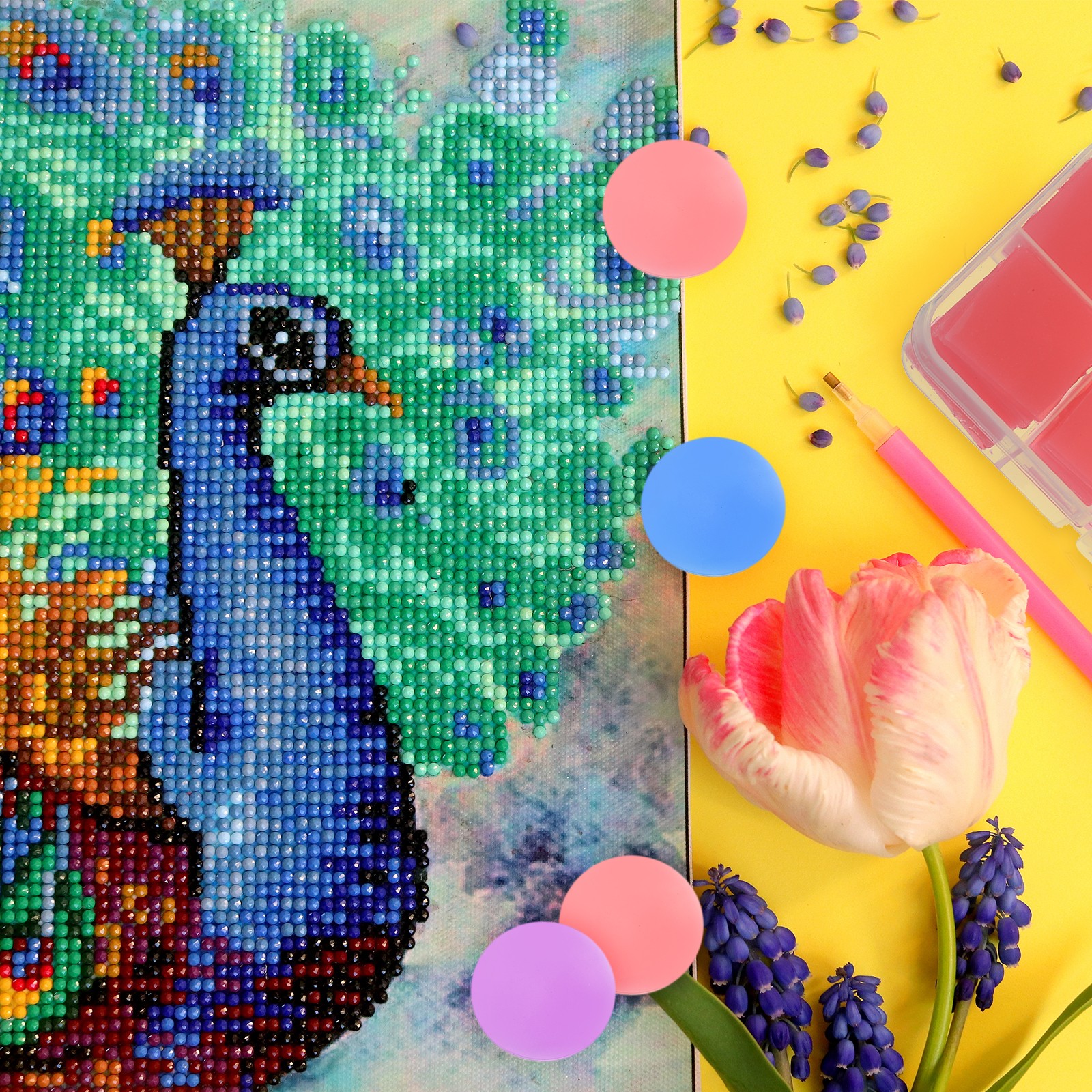 15PCS Diamond Art Painting Wax with Box DIY Wax Refills(23mm/0.9", Purple)