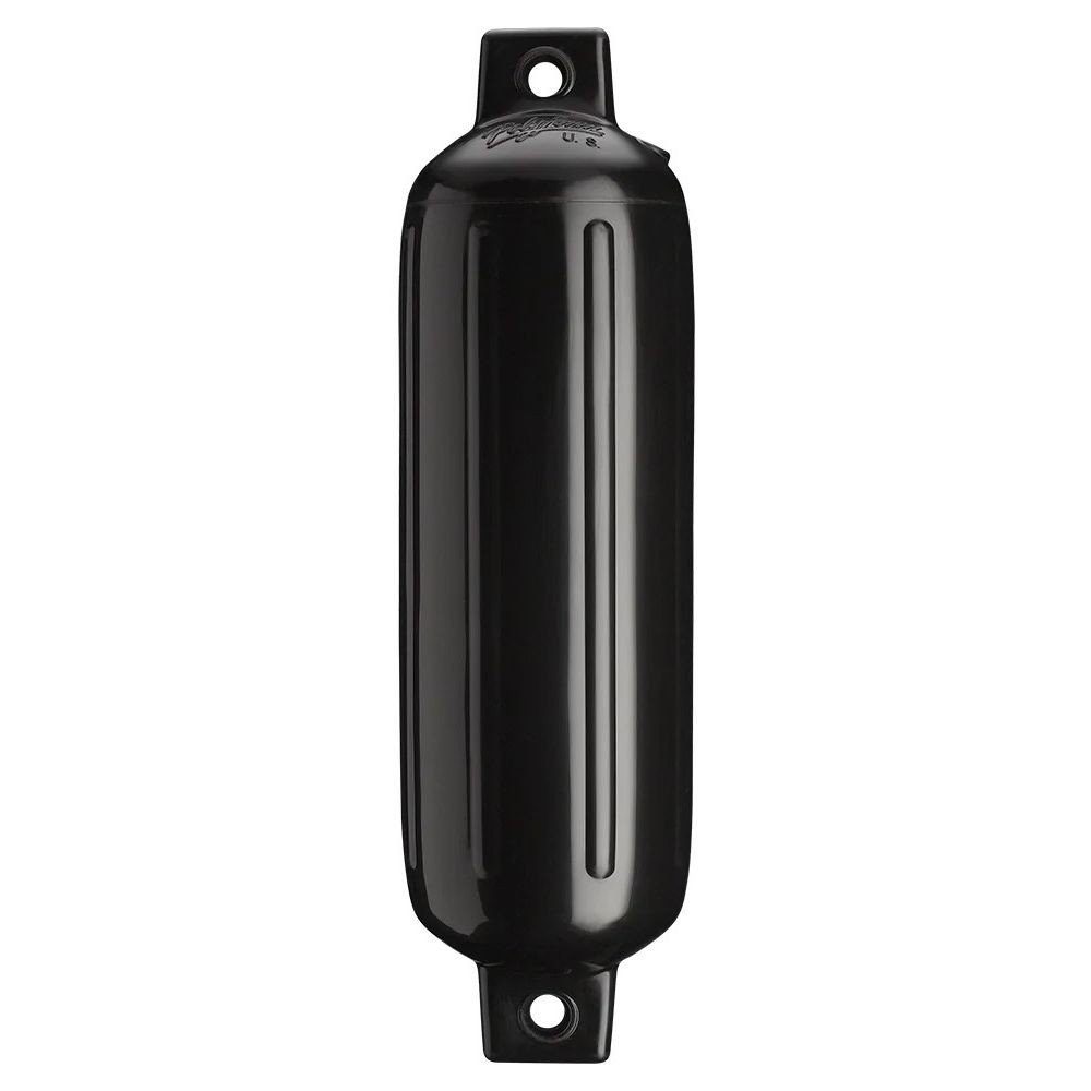 Polyform G-3 Black Marine Ribbed Fender 5.5" Diam x 19" Tall 73-389-943