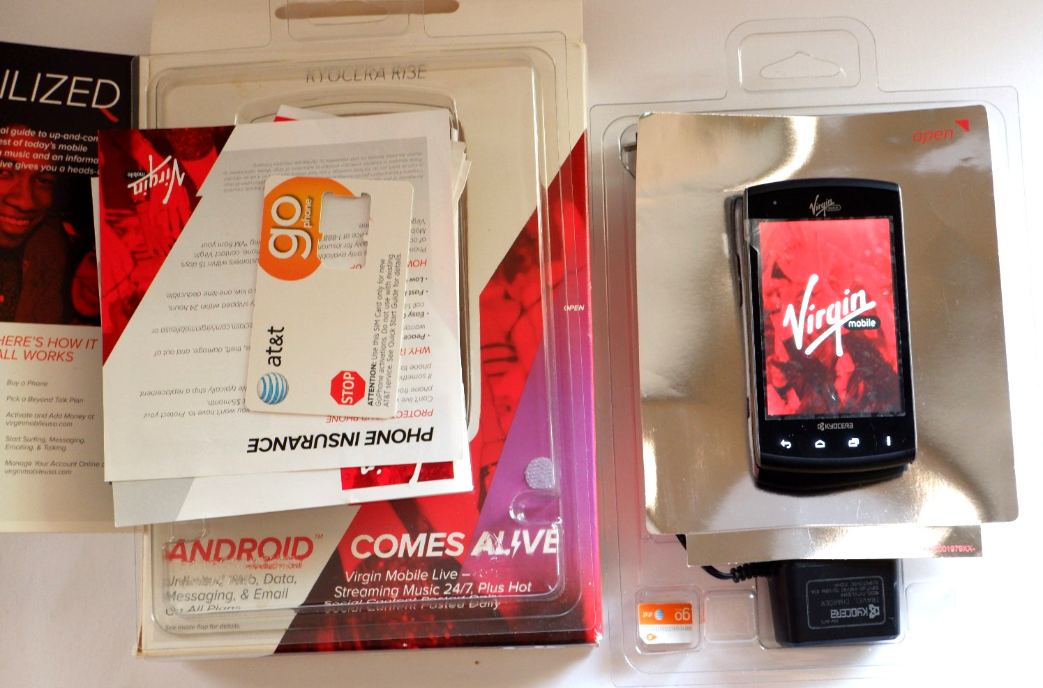 Virgin Mobile Kyocera Rise Slider Phone QWERTY Mechanical Keyboard