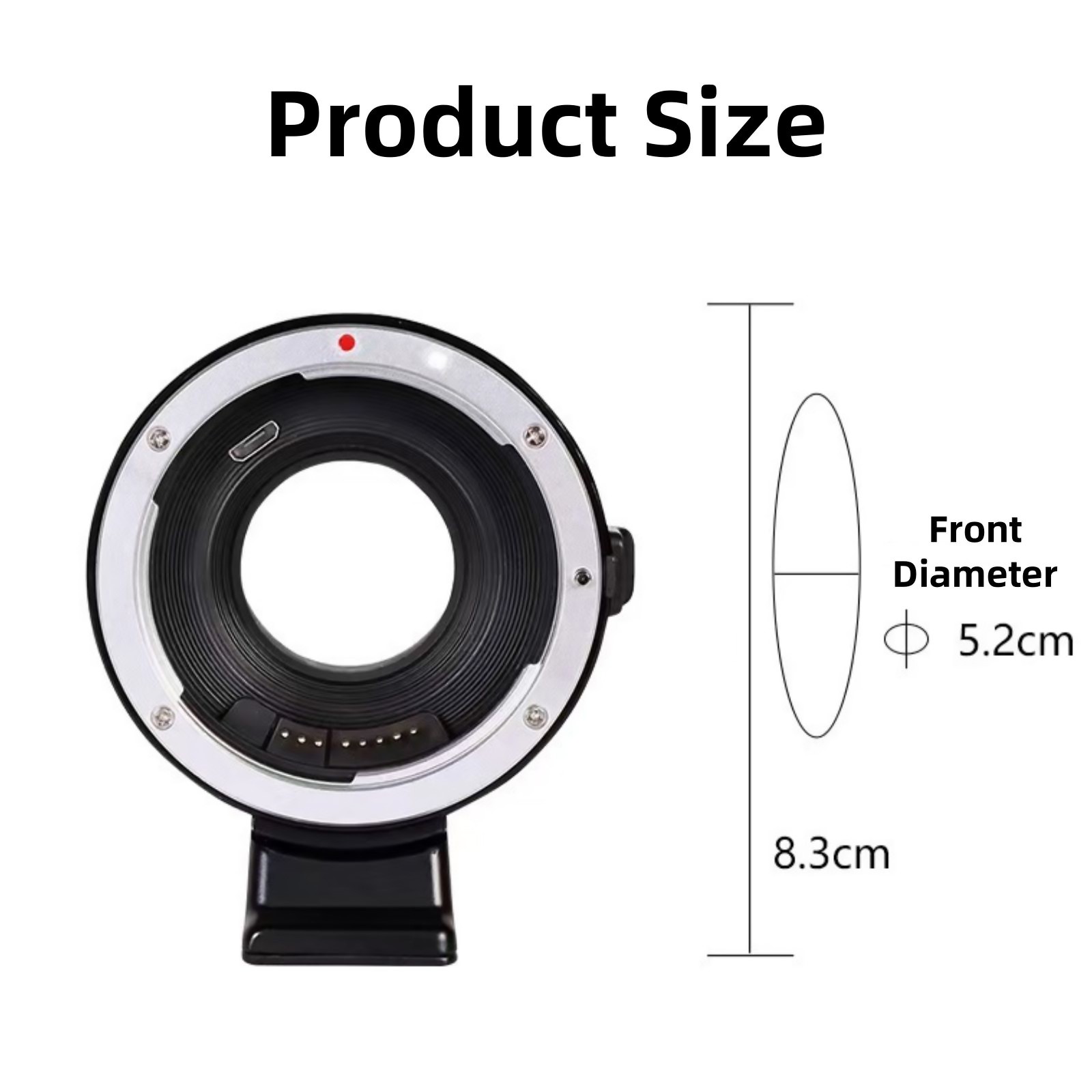 For Canon EF EF-S Lenses Black EF-FX1 Auto Focus Lens Mount Adapter Ring