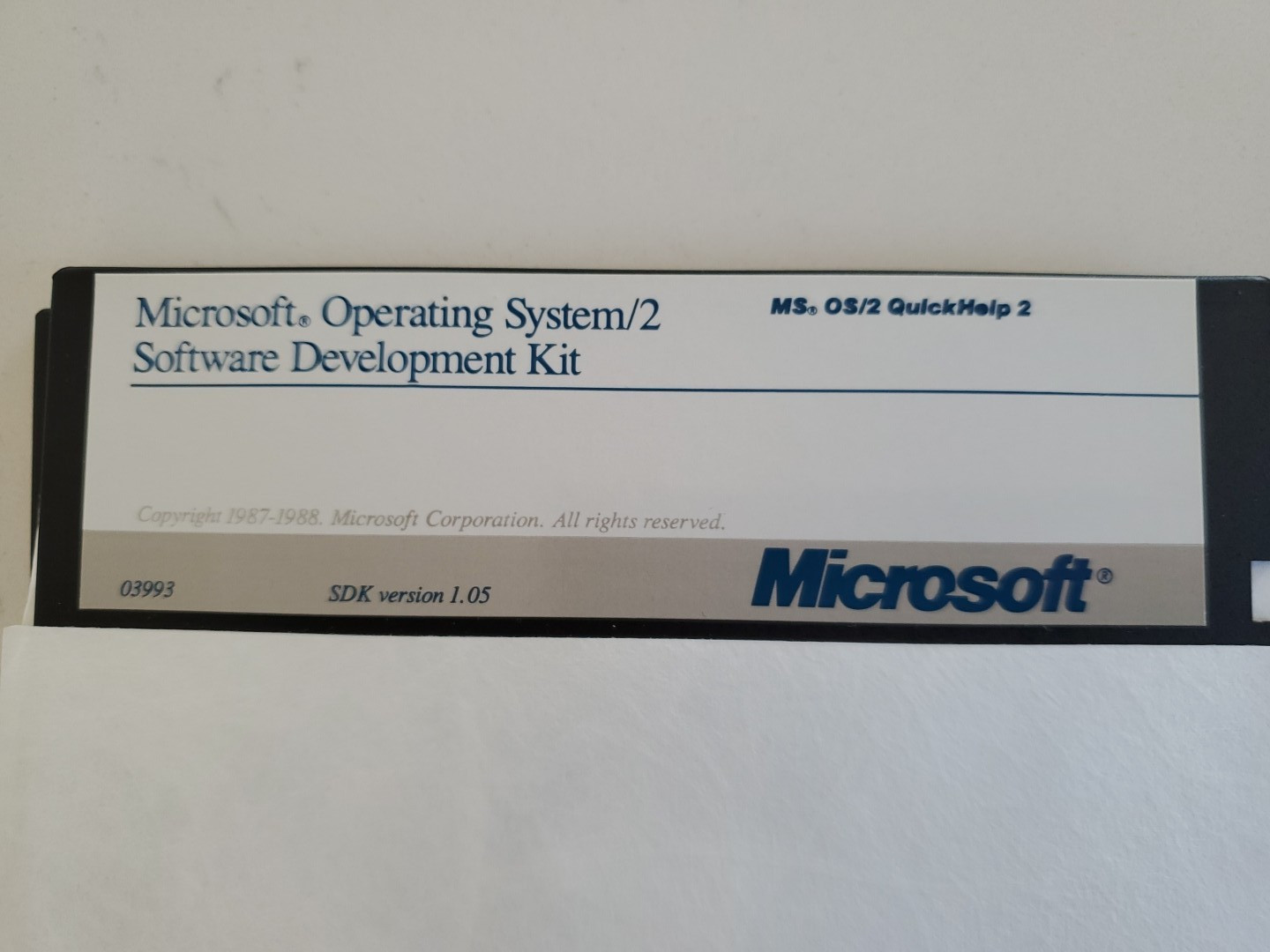 Microsoft Operating System/2 Software Development Kit 1.05 (OS/2 SDK) 5 1/4"