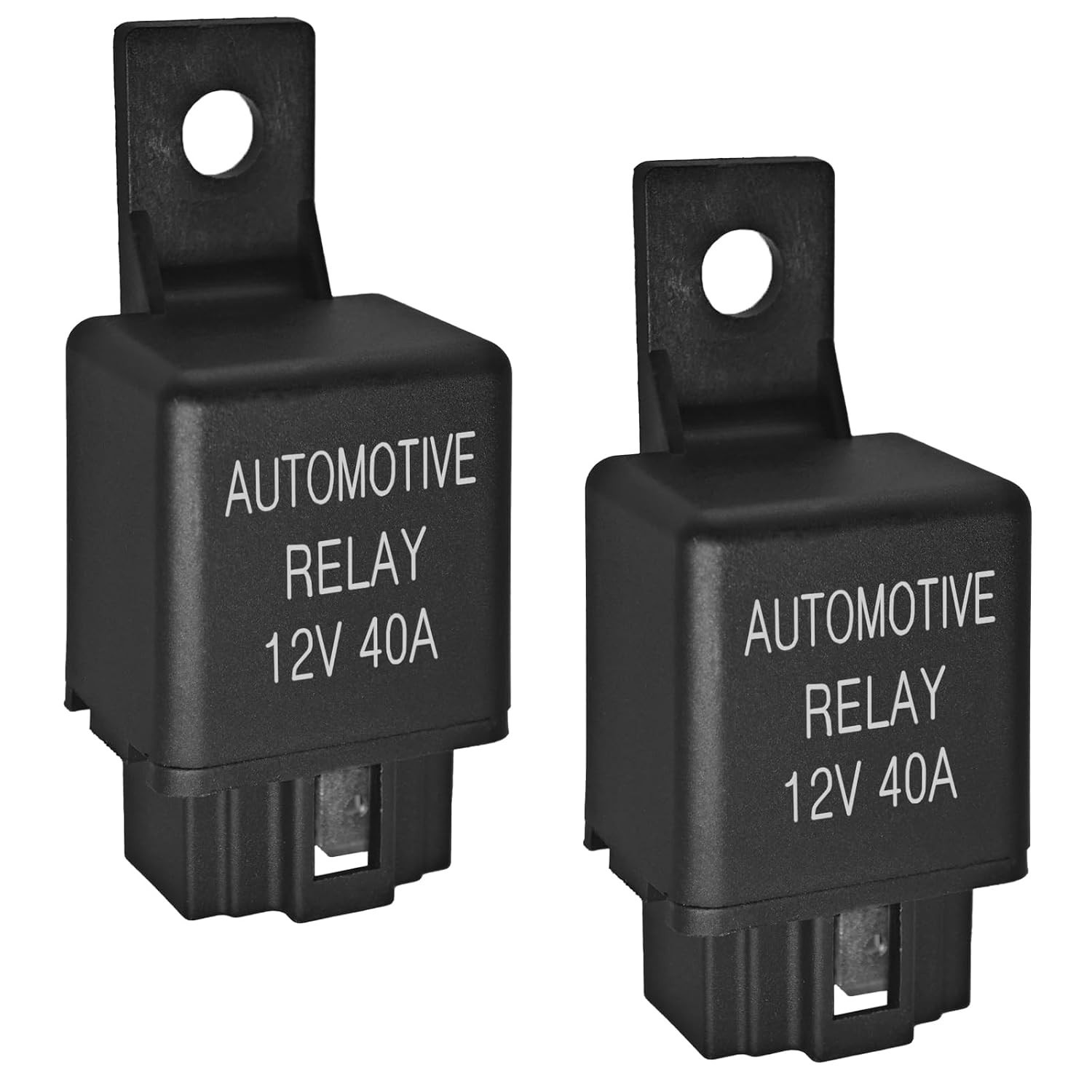12V 40A Heavy Duty SPST 4-Pin Automotive Relay (Pack of 2) for Universal Use