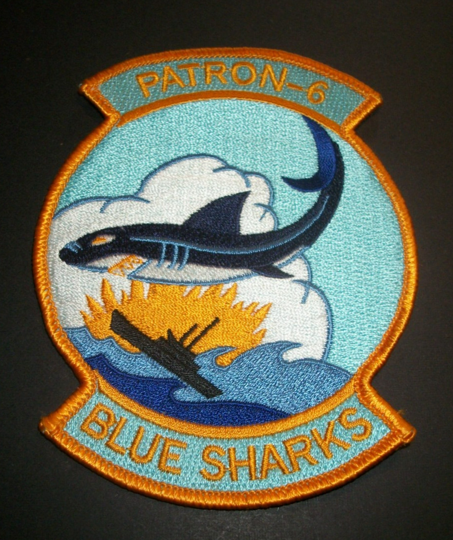 VP-6 Blue Sharks Patrol Squadron Patch – Sew On